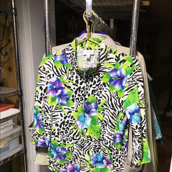 Erin London Zip Up Colorful Blazer - Picture 14 of 14